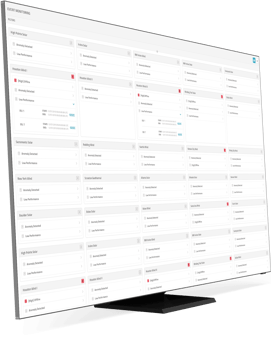Mockup of event monitoring screen in NarrativeWave platform